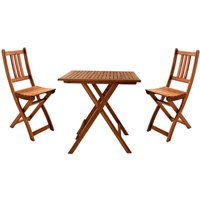 Balkonmöbel Set 3tlg Akazie Klapptisch 60 x 60 cm bloom von SAM OUTILLAGE