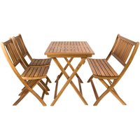 Balkonmöbel Set 4tlg mit Bank Akazie Klapptisch 80 x 60 cm skara/bloom Balkonmöbel Set 4tlg mit Bank Akazie Klapptisch 80 x 60 cm skara/bloom von SAM OUTILLAGE