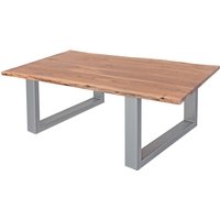 Couchtisch Baumkante massiv Akazie Natur 100 x 70 cm U-Gestell silber insa von SAM OUTILLAGE