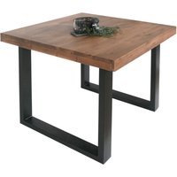 Esstisch Akazie Nussbaum 80 x 80 cm massiv gerade Tischkanten U-Gestell schwarz RIO Esstisch Akazie Nussbaum 80 x 80 cm massiv gerade Tischkanten U-Gestell schwarz RIO von SAM OUTILLAGE