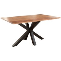 Esstisch Baumkante massiv Akazie natur 120 x 80 schwarz spyro von SAM OUTILLAGE