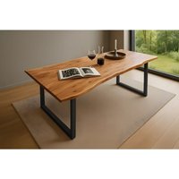 Esstisch Baumkante massiv Akazie natur 220 x 100 schwarz quinn Esstisch Baumkante massiv Akazie natur 220 x 100 schwarz quinn von SAM OUTILLAGE