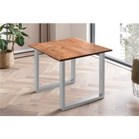 Esstisch Baumkante massiv Akazie nussbaumfarben 90 x 90 silber quinn Esstisch Baumkante massiv Akazie nussbaumfarben 90 x 90 silber quinn von SAM OUTILLAGE