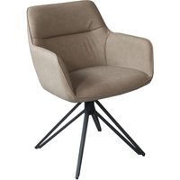 Esszimmer Drehstuhl, Kunstlederbezug Taupe Metallgestell pitt von SAM OUTILLAGE