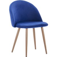 Esszimmerstuhl Blau Metallbeine eichefarben lilly Esszimmerstuhl Blau Metallbeine eichefarben lilly von SAM OUTILLAGE
