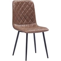 Esszimmerstuhl Schalenstuhl Wildlederoptik Metallfüße schwarz LUNA von SAM OUTILLAGE