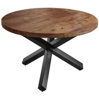 Esszimmertisch rund 130 cm Akazienholz Nussbaum Schwarz RUNA Esszimmertisch rund 130 cm Akazienholz Nussbaum Schwarz RUNA von SAM OUTILLAGE