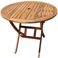 Gartentisch Akazie 90 cm rund Klapptisch justin von SAM OUTILLAGE