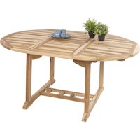 Gartentisch ausziehbar Teak Holz 120 - 170 cm oval BORNEO von SAM OUTILLAGE