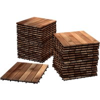 Holzfliesen Set 44 Stück = 4 m ² Akazie Modell 01 von SAM OUTILLAGE
