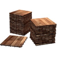 Holzfliesen Set 66 Stück = 6 m ² Akazie Modell 01 von SAM OUTILLAGE