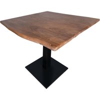 Sam Outillage - Bistrotisch Baumkante massiv 80 x 80 cm Akazie Nussbaumfarben schwarz Säulengestell Iris Sam Outillage - Bistrotisch Baumkante massiv 80 x 80 cm Akazie Nussbaumfarben schwarz Säulengestell Iris von SAM OUTILLAGE