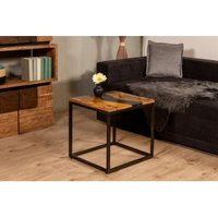 Sam Outillage - Couchtisch Beistelltisch 45 x 45 cm Akazie massiv mit Kunstharz-Ader und Eisengestell sati Sam Outillage - Couchtisch Beistelltisch 45 x 45 cm Akazie massiv mit Kunstharz-Ader und Eisengestell sati von SAM OUTILLAGE