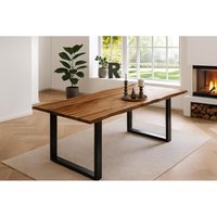 Esstisch Baumkante massiv Akazie natur 140 x 80 schwarz noah Esstisch Baumkante massiv Akazie natur 140 x 80 schwarz noah von SAM OUTILLAGE