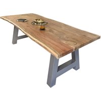 Sam Outillage - Esstisch Baumkante massiv Akazie Natur 300 x 100 A-Gestell silber cali Sam Outillage - Esstisch Baumkante massiv Akazie Natur 300 x 100 A-Gestell silber cali von SAM OUTILLAGE