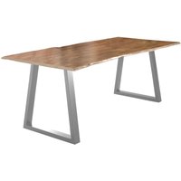 Sam Outillage - Esstisch Baumkante massiv Akazie natur 220 x 100 silber V-Gestell lubin Sam Outillage - Esstisch Baumkante massiv Akazie natur 220 x 100 silber V-Gestell lubin von SAM OUTILLAGE