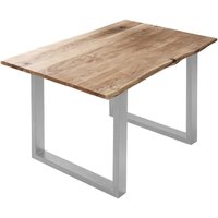 Sam Outillage - Esstisch Baumkante massiv Akazie naturfarben 120 x 80 cm silber U-Gestell billy Sam Outillage - Esstisch Baumkante massiv Akazie naturfarben 120 x 80 cm silber U-Gestell billy von SAM OUTILLAGE