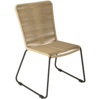 Sam Outillage - Gartenstuhl Outdoor-Seilstuhl Farbe Taupe mit Eisen-Gestell in schwarz isra Sam Outillage - Gartenstuhl Outdoor-Seilstuhl Farbe Taupe mit Eisen-Gestell in schwarz isra von SAM OUTILLAGE