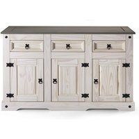Sam Outillage - Sideboard Kommode 132 x 84 x 44 cm Pinienholz weiß grau lasiert mexico von SAM OUTILLAGE