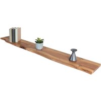 Sam Outillage - Steckboard mit Baumkante Wandregal Akazie massiv naturfarben lackiert 140 x 20 Amanda von SAM OUTILLAGE