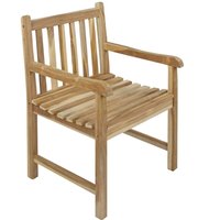 Teak Gartensessel Gartenstuhl mit Armlehnen caracas von SAM OUTILLAGE