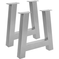 Tischgestell 2er Set Roheisen lackiert 70x10x74 cm silber A-Gestell Tischgestell 2er Set Roheisen lackiert 70x10x74 cm silber A-Gestell von SAM OUTILLAGE
