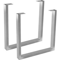 Tischgestell 2er Set Roheisen lackiert 70x10x74 cm silber U-Gestell Tischgestell 2er Set Roheisen lackiert 70x10x74 cm silber U-Gestell von SAM OUTILLAGE