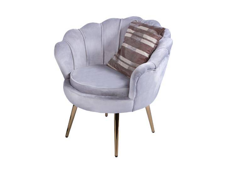 Armlehnsessel Polstersessel Samt Grau Retro-Look BIG CHAIR Armlehnsessel Polstersessel Samt Grau Retro-Look BIG CHAIR von Möbelliebling