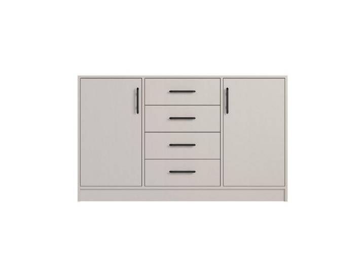 Deine Möbel 24 Kommode SAM SRK1 Sideboard mit 4 Schubladen und Fächern, Farbe Cashmere (Set, 6 St., mit Stauraum), Kommode 140 cm breit für Schlafzimmer Flur Garderobe von SAM-Stil-Art-Möbel