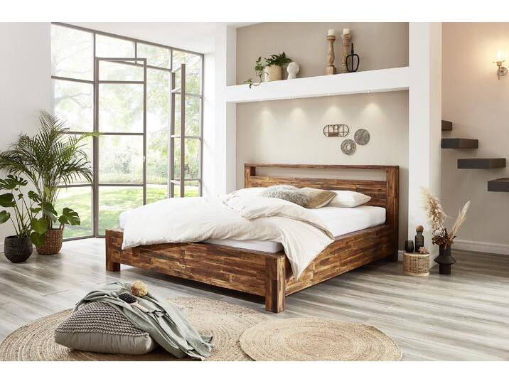 Echtholzbett Massivholzbett 180 x 200 cm Akazie natur HAVELOCK von Möbelliebling