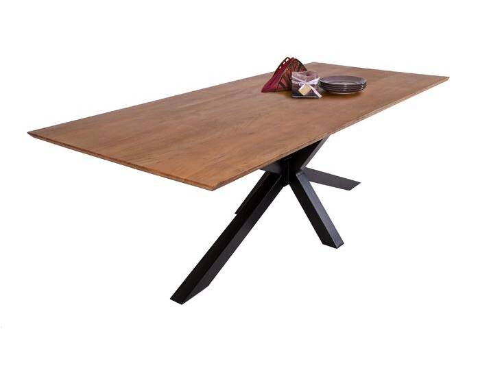 Esstisch 120 x 80 cm Akazie massiv nussbaumfarben Schweizer Kante Spider-Gestell ABBY Esstisch 120 x 80 cm Akazie massiv nussbaumfarben Schweizer Kante Spider-Gestell ABBY von Möbelliebling