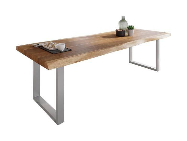 Esstisch Baumkante massiv Akazie Natur 280 x 100 U-Gestell silber ATLAS Esstisch Baumkante massiv Akazie Natur 280 x 100 U-Gestell silber ATLAS von Möbelliebling