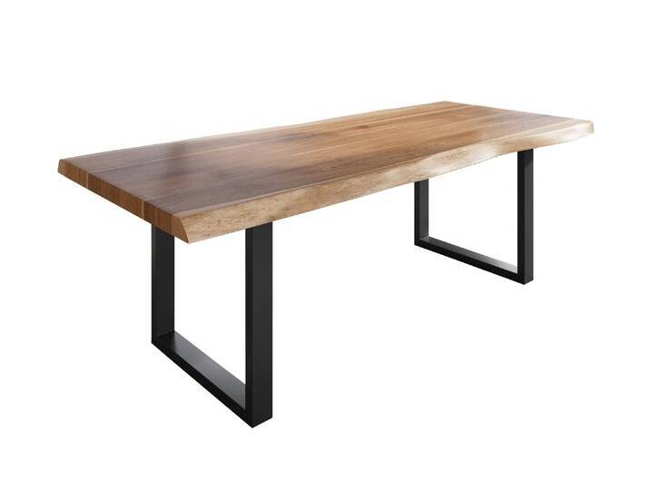 Esstisch Baumkante massiv Akazie natur 240 x 110 U-Gestell Metall schwarz TITAN Esstisch Baumkante massiv Akazie natur 240 x 110 U-Gestell Metall schwarz TITAN von Möbelliebling