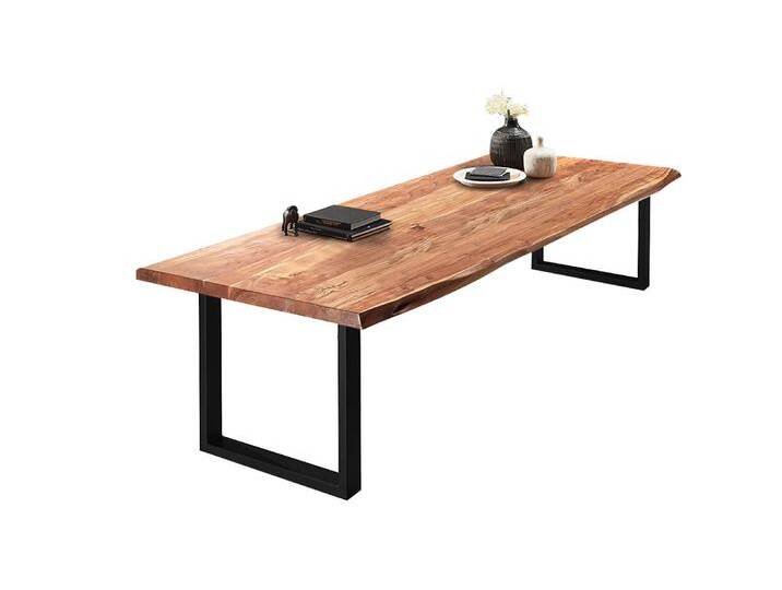 Esstisch Baumkante massiv Akazie natur 260 x 120 schwarz VALIN Esstisch Baumkante massiv Akazie natur 260 x 120 schwarz VALIN von Möbelliebling