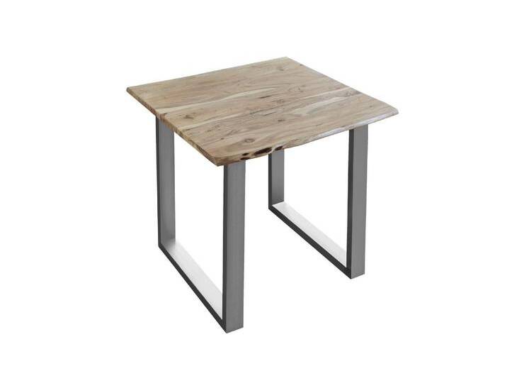Esstisch Baumkante massiv Akazie natur 90 x 90 silber U-Gestell LUBIN Esstisch Baumkante massiv Akazie natur 90 x 90 silber U-Gestell LUBIN von Möbelliebling