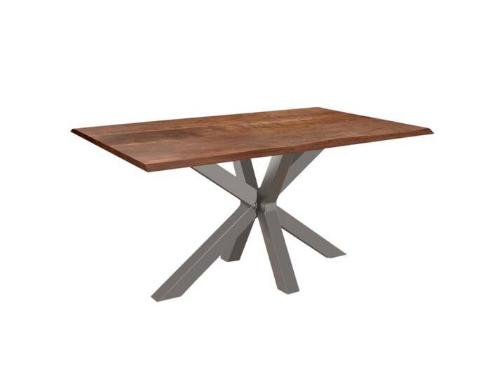 Esstisch Baumkante massiv Akazie nussbaum 120 x 80 silber SPYRO von Möbelliebling