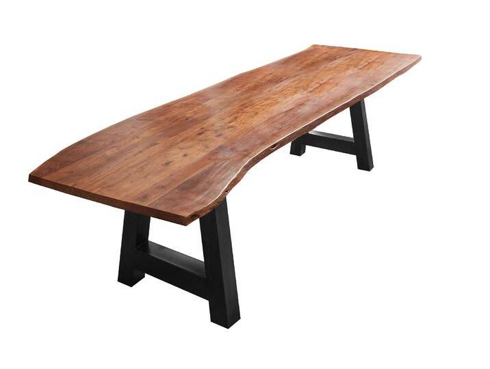 Esstisch Baumkante massiv Akazie nussbaum 35 mm 280 x 100 schwarz Adelaide Esstisch Baumkante massiv Akazie nussbaum 35 mm 280 x 100 schwarz Adelaide von Möbelliebling