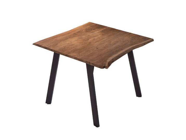 Esstisch Baumkante massiv Akazie nussbaumfarben 90 x 90 cm schwarz LAXMI Esstisch Baumkante massiv Akazie nussbaumfarben 90 x 90 cm schwarz LAXMI von Möbelliebling