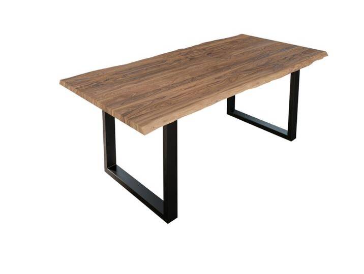 Esstisch Baumkante massiv Akazie stone 200 x 100 cm schwarz LAUREN Esstisch Baumkante massiv Akazie stone 200 x 100 cm schwarz LAUREN von Möbelliebling