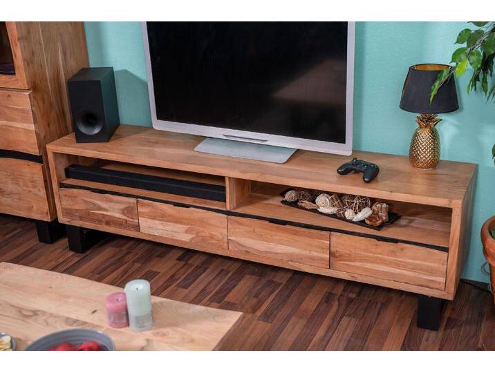 Lowboard TV-Board 190 x 57 x 45 cm Akazienholz naturfarben KYOTO von Möbelliebling