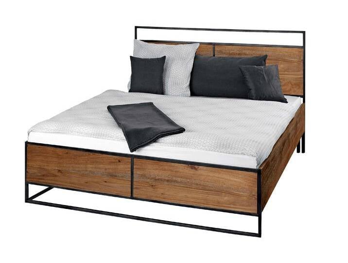 Massivholzbett Akazienholz stone mit Metallrahmen 180 x 200 cm Jacob Massivholzbett Akazienholz stone mit Metallrahmen 180 x 200 cm Jacob von Möbelliebling