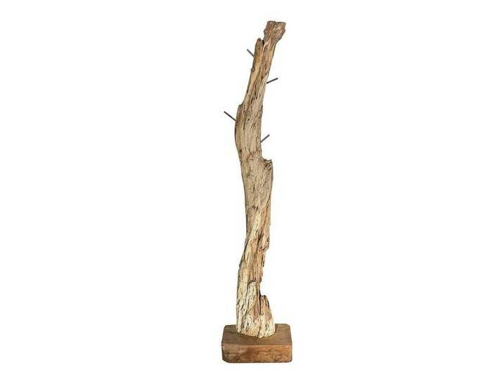 SAM® Garderobenständer Heiko, Kleiderständer, Teakholz massiv, natürlich, zahlreiche Metallhaken, beige von SAM-Stil-Art-Möbel