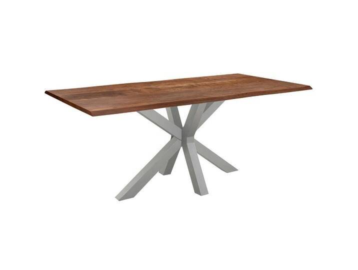 SAM ESSTISCH, Braun, Holz, Echtholz,Akazie, Rechteckig,Quadratisch, Sternfuß, 240x76x100 cm, Esszimmer, Tische, Esstische von SAM-Stil-Art-Möbel