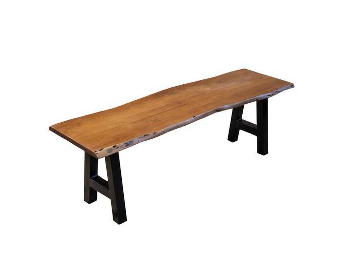 SAM SITZBANK, Braun, Holz, Echtholz,Akazie, Rechteckig,Rechteckig, A-Form, 220x45x42 cm, Esszimmer, Bänke, Sitzbänke von SAM-Stil-Art-Möbel