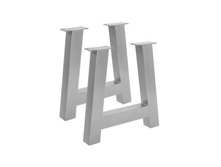 Tischgestell 2er Set Roheisen lackiert 70x10x74 cm silber A-Gestell Tischgestell 2er Set Roheisen lackiert 70x10x74 cm silber A-Gestell von Möbelliebling