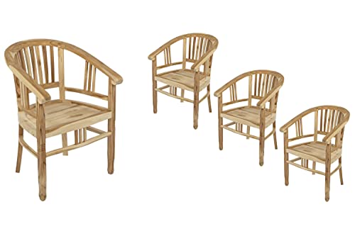 4er Spar-Set Gartenstuhl Sessel aus Teak Holz mit Armlehnen Moreno 4er Spar-Set Gartenstuhl Sessel aus Teak Holz mit Armlehnen Moreno von SAM