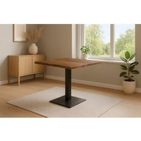 Bistrotisch Baumkante massiv 80 x 80 cm Akazie honigfarben schwarz Säulengestell iris Bistrotisch Baumkante massiv 80 x 80 cm Akazie honigfarben schwarz Säulengestell iris von SAM