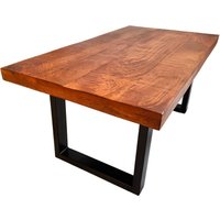 Couchtisch gerade Kante Mangoholz massiv honig 100 x 55 U-Gestell schwarz NADIA Couchtisch gerade Kante Mangoholz massiv honig 100 x 55 U-Gestell schwarz NADIA von SAM