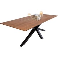 Esstisch 160 x 85 cm Akazie massiv nussbaumfarben Schweizer Kante Spider-Gestell abby Esstisch 160 x 85 cm Akazie massiv nussbaumfarben Schweizer Kante Spider-Gestell abby von SAM