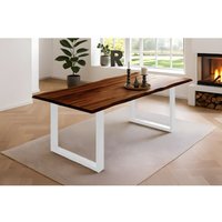 Esstisch Baumkante Massiv Akazie nussbaum 120 x 80 weiß noah Esstisch Baumkante Massiv Akazie nussbaum 120 x 80 weiß noah von SAM